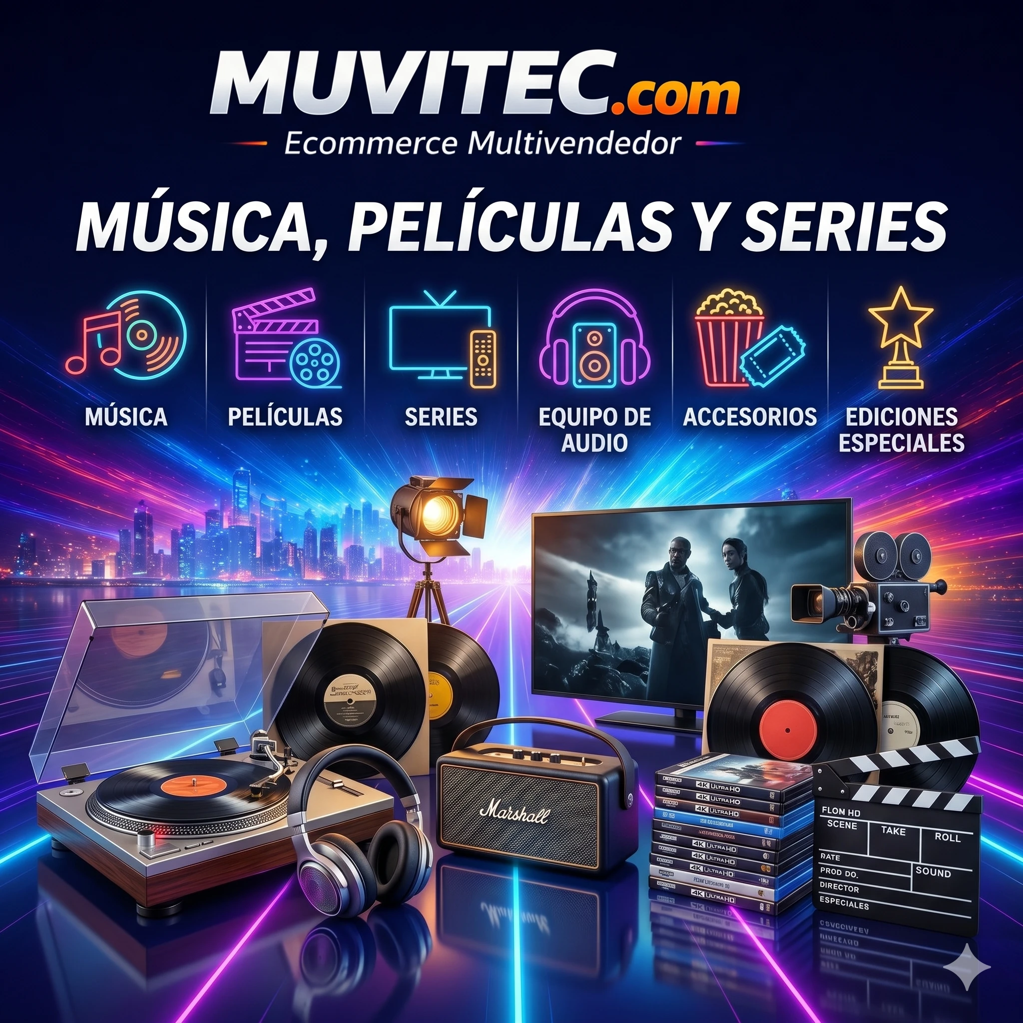 Música, Películas y Series